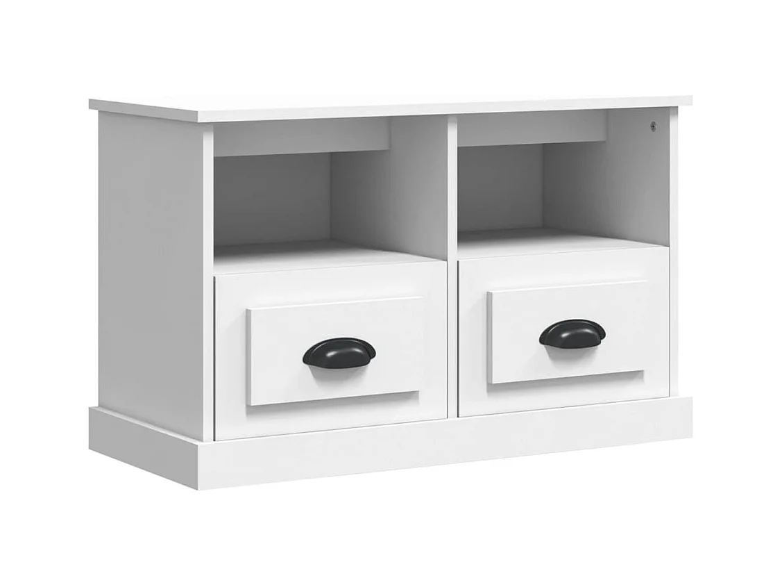 Mueble de TV madera contrachapada blanco 80x35x50 cm