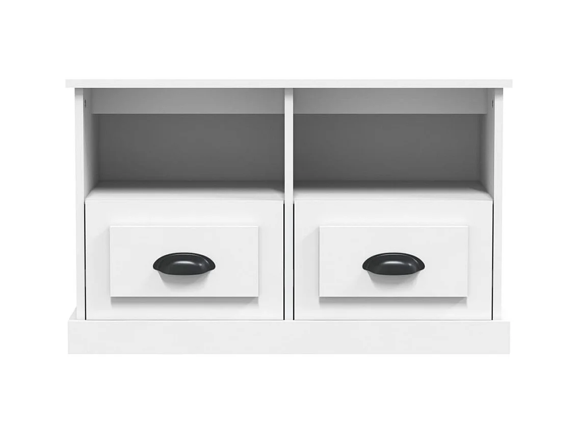 Mueble de TV madera contrachapada blanco 80x35x50 cm