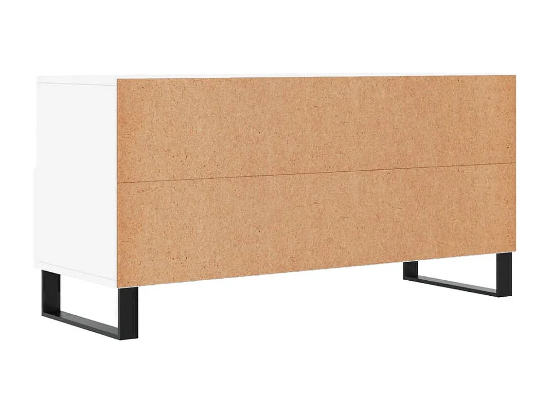 Meuble TV blanc 102x36x50 cm bois d'ingénierie