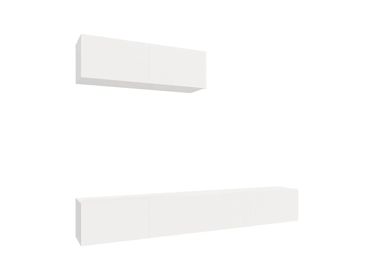 Ensemble de meubles TV 3 pièces Blanc Bois d'ingénierie
