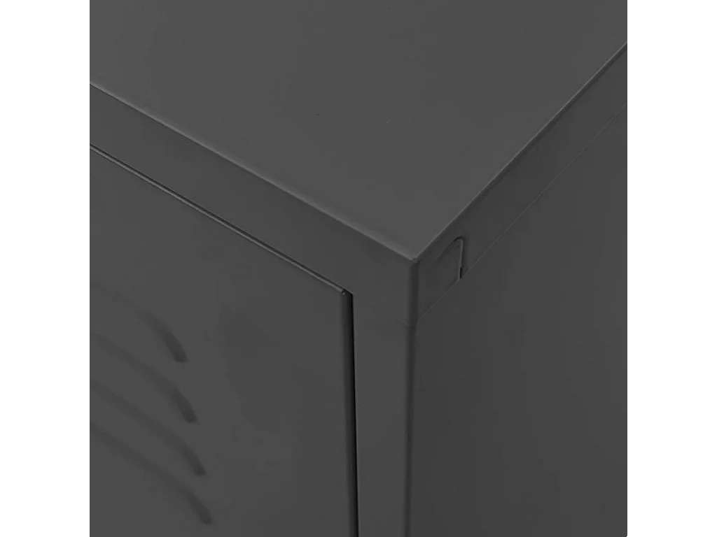 Meuble TV Anthracite 105x35x50 cm Acier