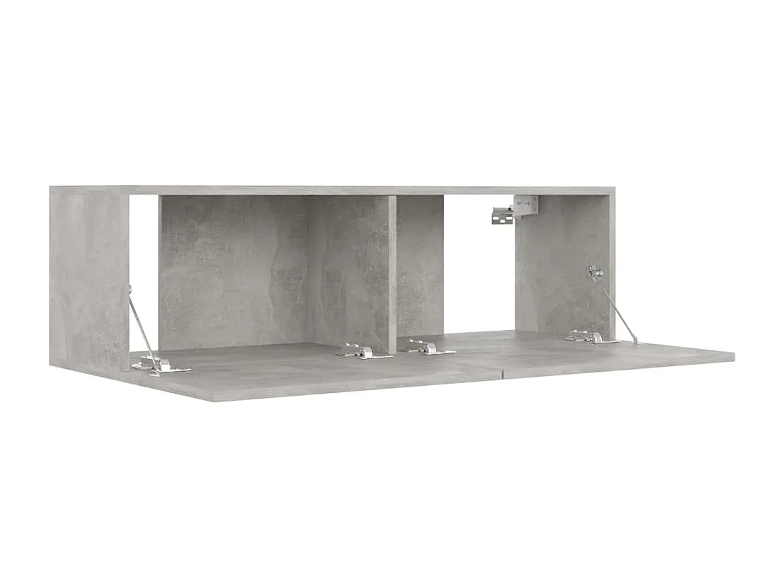 Ensemble de meubles TV 3 pièces Gris béton Aggloméré