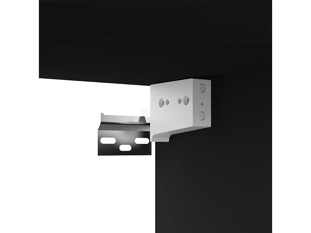 Meuble TV Noir 80x30x30 cm Aggloméré