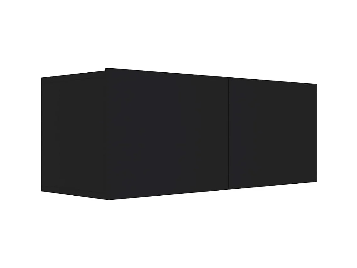 Meuble TV Noir 80x30x30 cm Aggloméré
