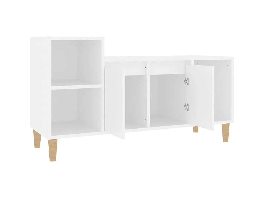 Tv-meubel 100x35x55 cm bewerkt hout wit