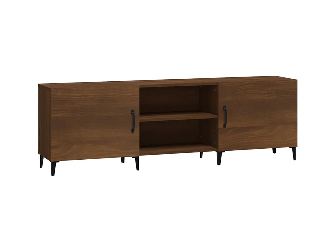 Mueble de TV madera de ingeniería roble marrón 150x30x50 cm