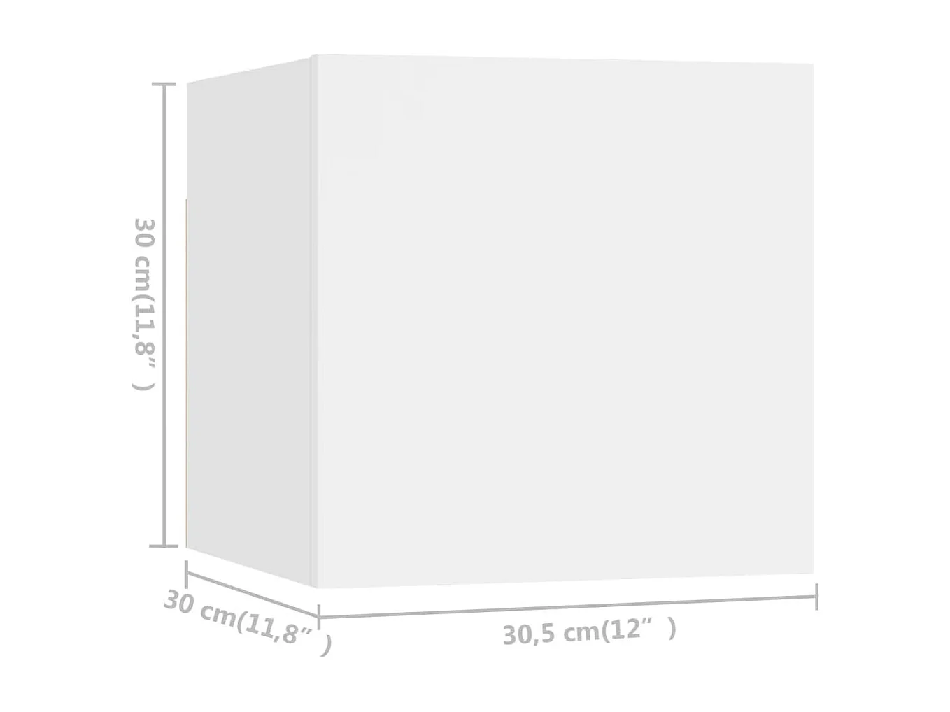 8-delige Tv-meubelset bewerkt hout wit