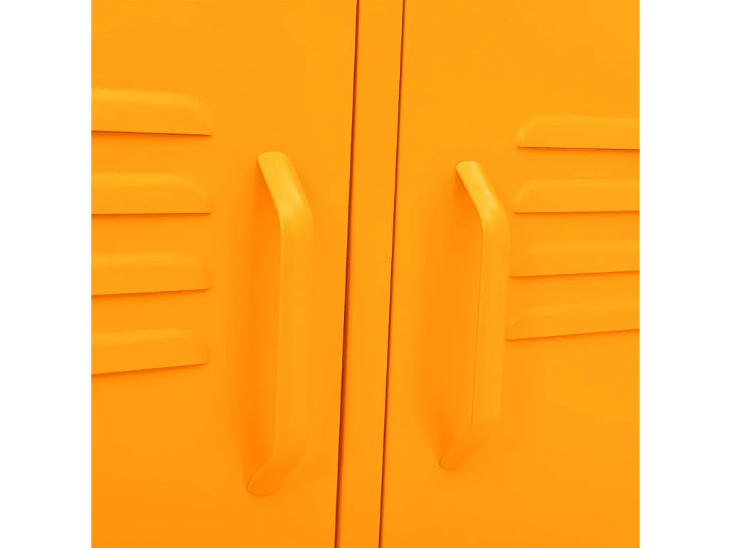 Meuble TV Jaune moutarde 105x35x50 cm Acier