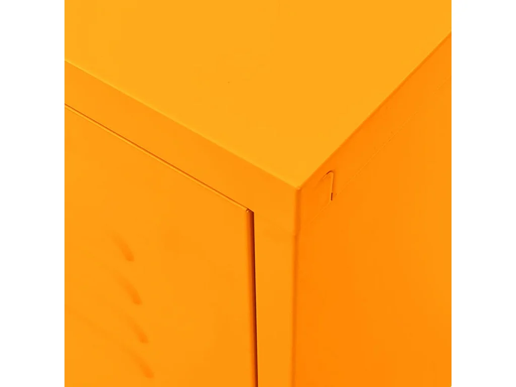 Meuble TV Jaune moutarde 105x35x50 cm Acier