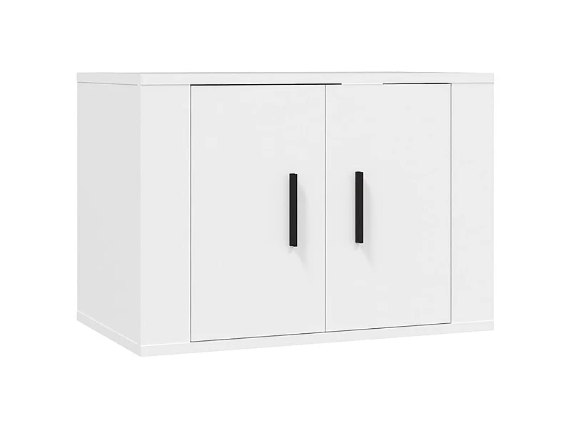 Meuble TV mural Blanc 57x34,5x40 cm