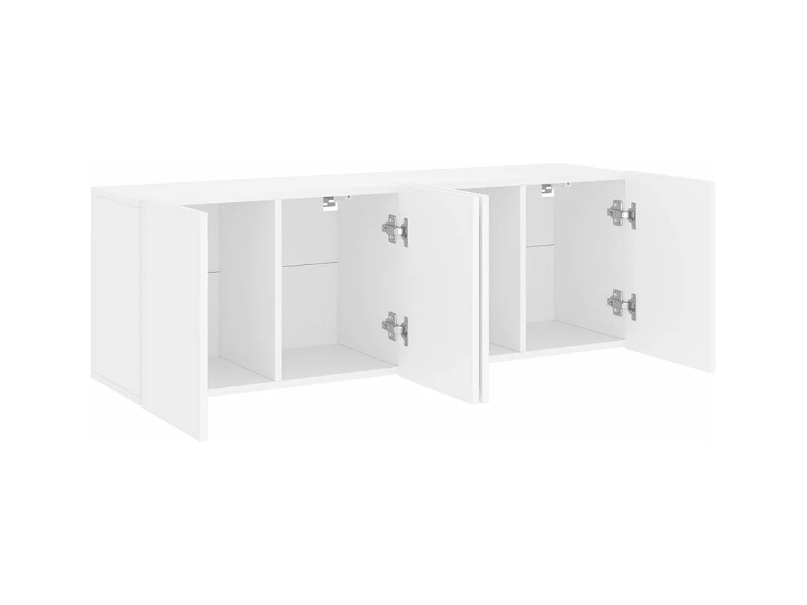 Móveis de parede para TV 2 peças 60x30x41 cm branco