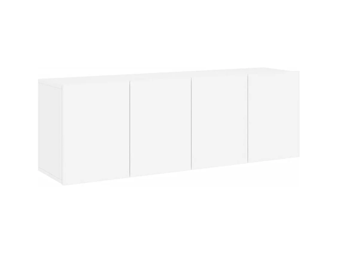 Meubles TV muraux 2 pièces blanc 60x30x41 cm