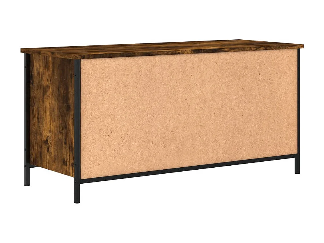 Meuble TV Chêne fumé 100x40x50 cm Bois d'ingénierie