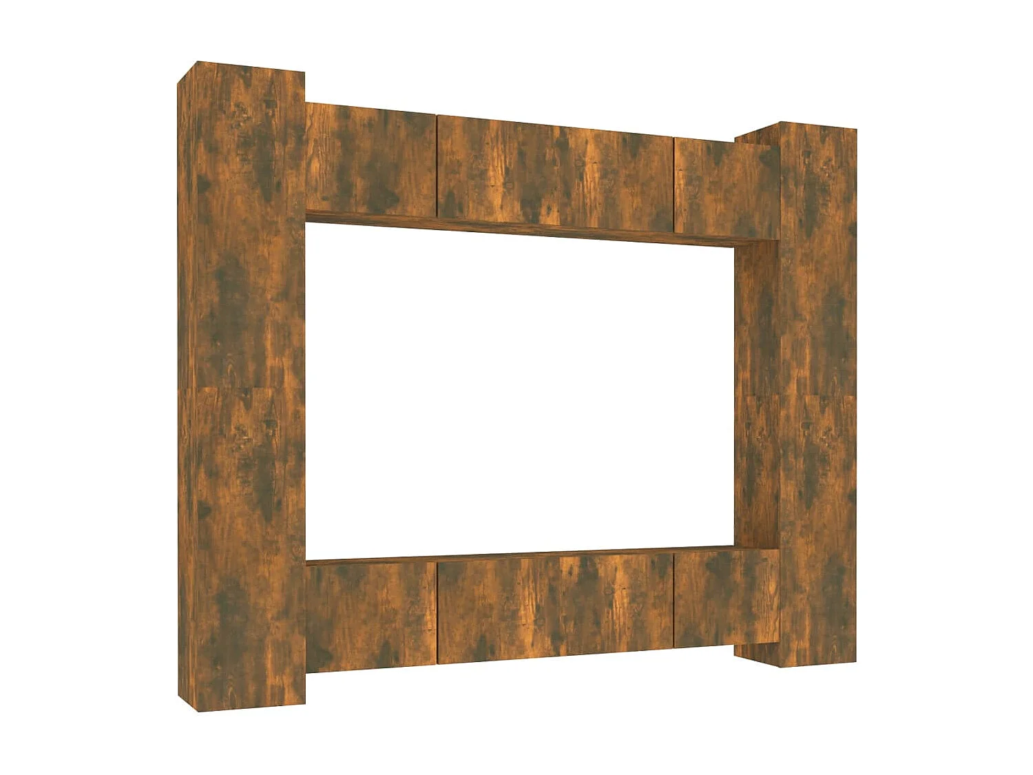 Ensemble de meubles TV 8 pièces Chêne fumé Bois d'ingénierie