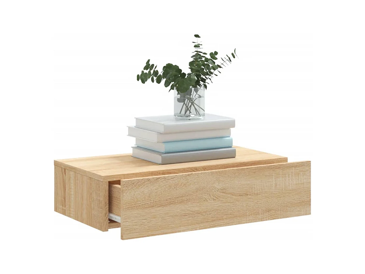 Meuble TV avec éclairage LED chêne sonoma 60x35x15,5 cm