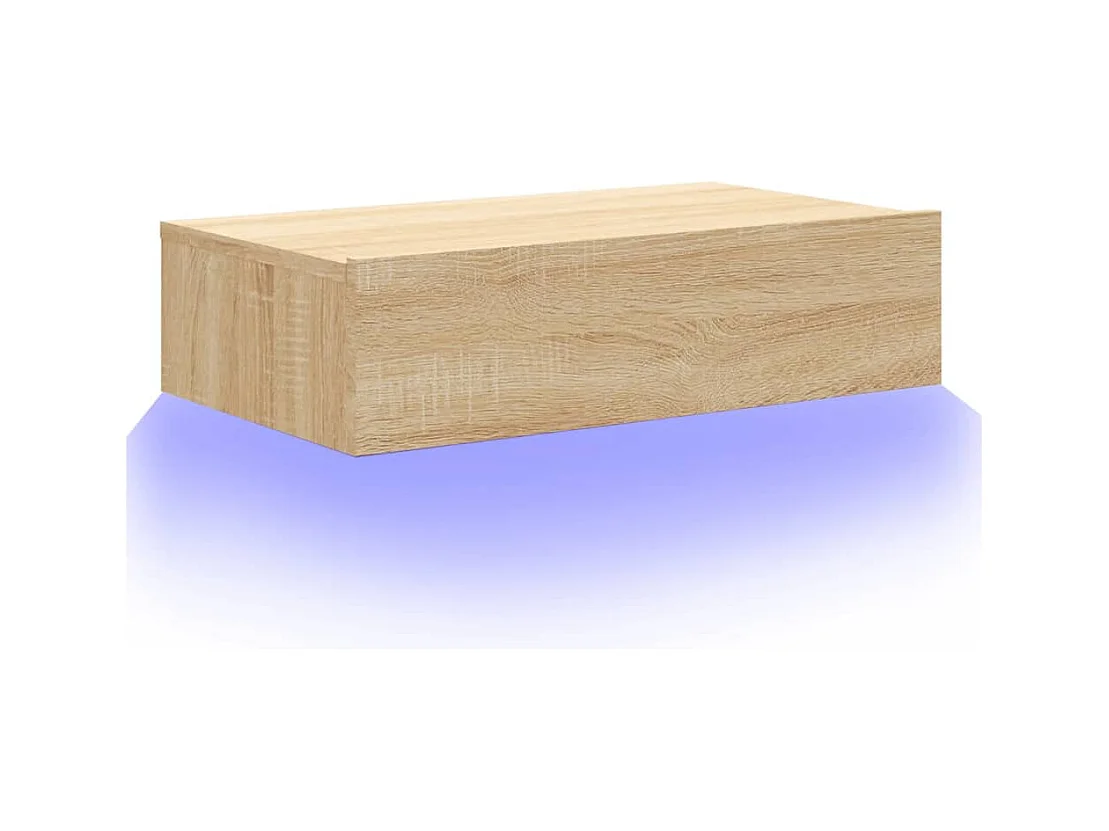 Meuble TV avec éclairage LED chêne sonoma 60x35x15,5 cm