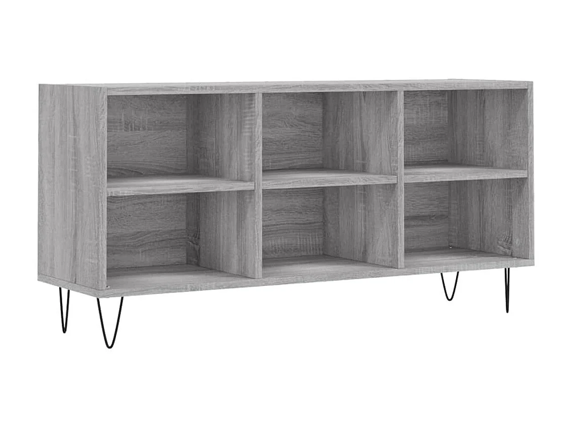 Meuble TV sonoma gris 103,5x30x50 cm bois d'ingénierie