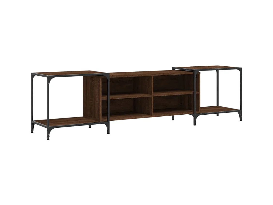 Meuble TV chêne marron 203x37x50 cm bois d'ingénierie