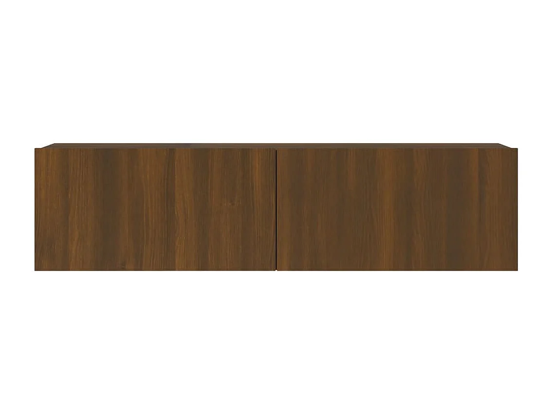 Mueble pared TV madera contrachapada roble marrón 120x30x30 cm
