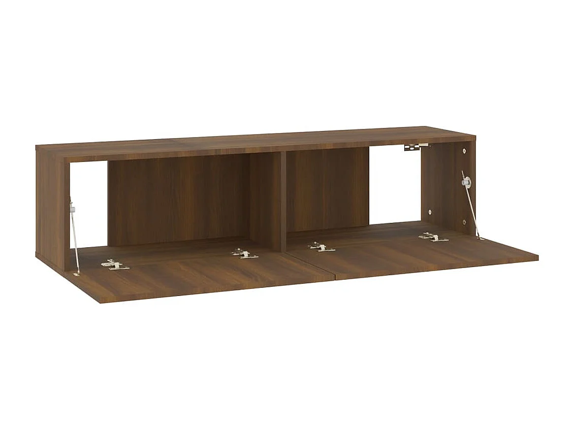 Mueble pared TV madera contrachapada roble marrón 120x30x30 cm