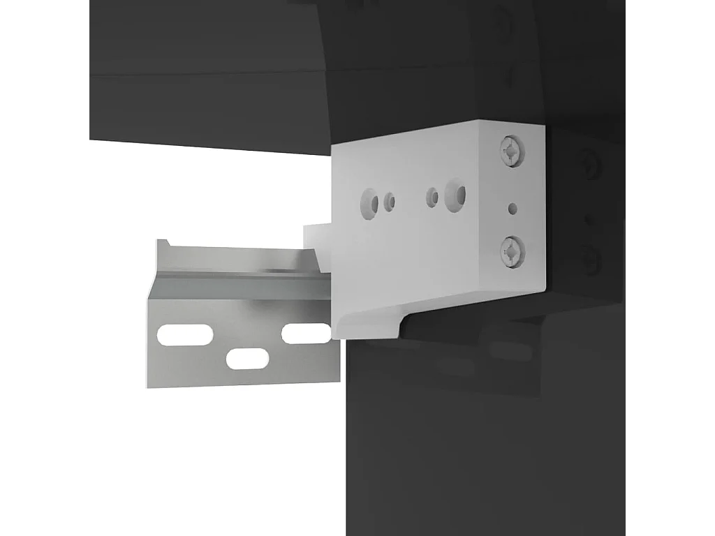 Meuble TV mural Noir brillant 102x35x35 cm Aggloméré