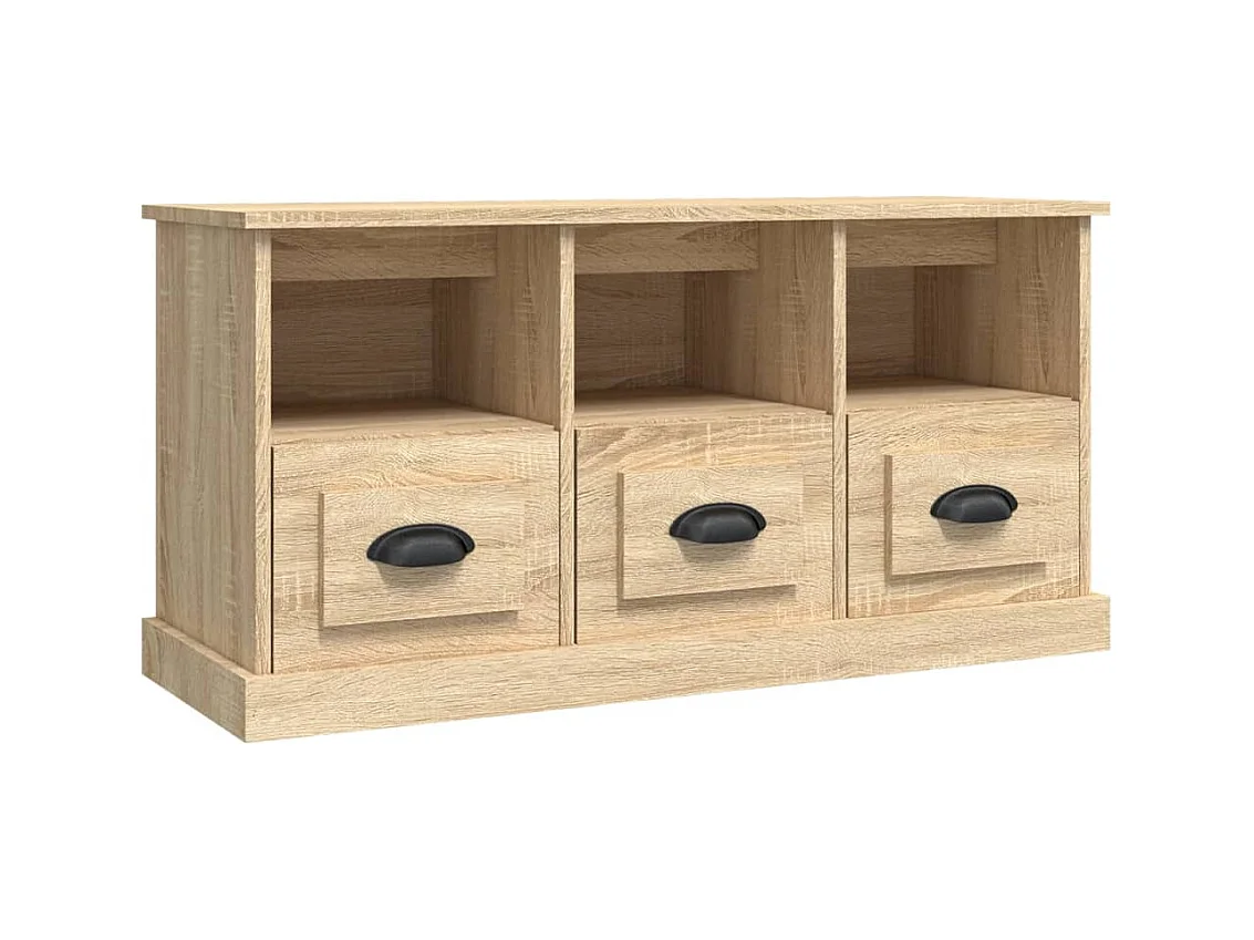 Meuble TV chêne sonoma 100x35x50 cm bois d'ingénierie