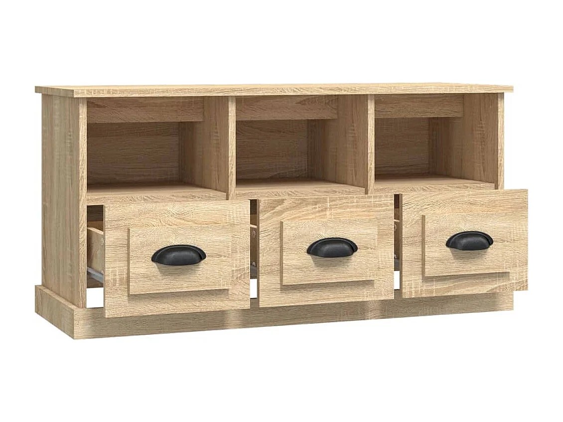 Meuble TV chêne sonoma 100x35x50 cm bois d'ingénierie
