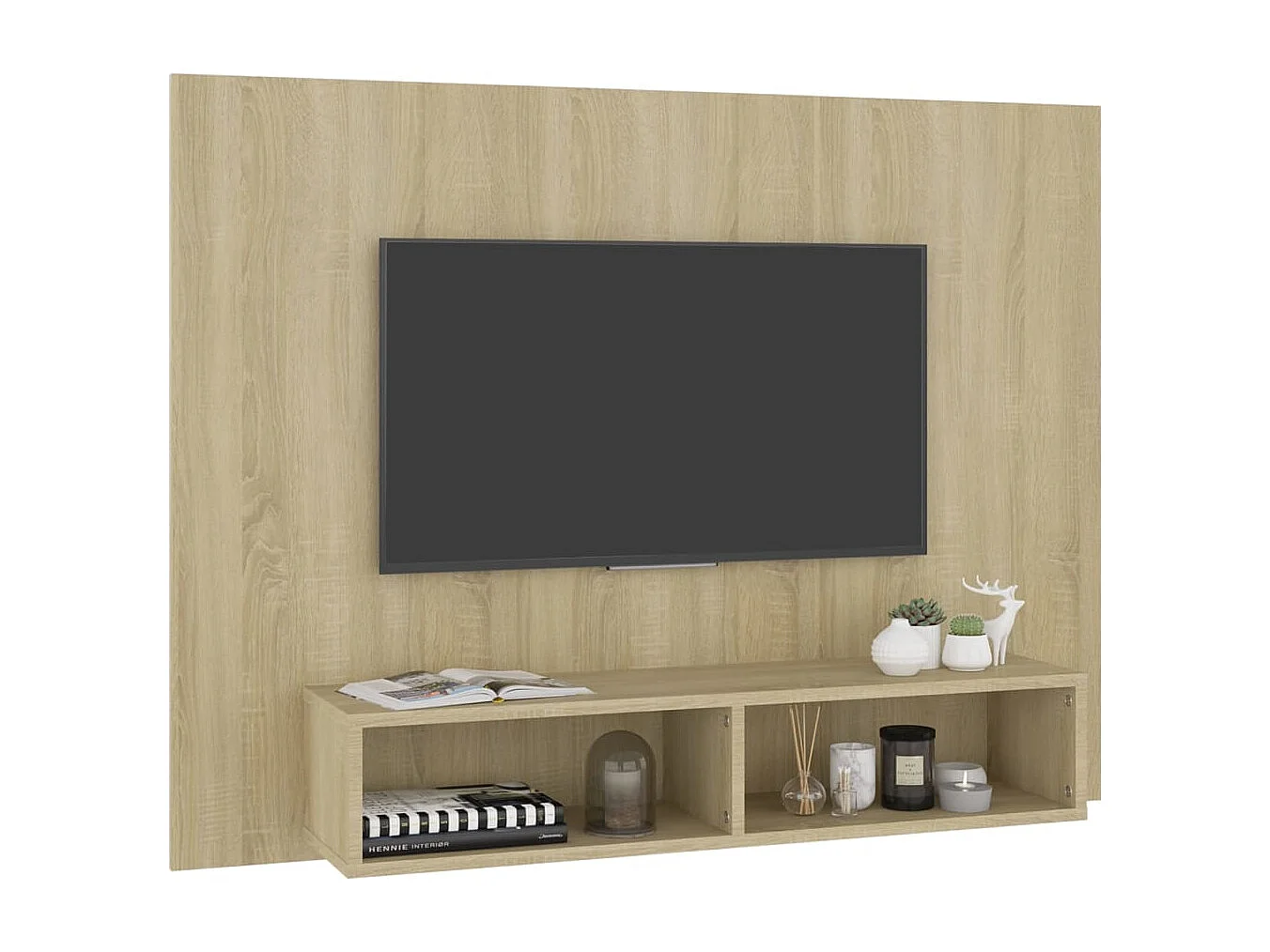 Meuble TV mural Chêne Sonoma 120x23,5x90 cm Aggloméré