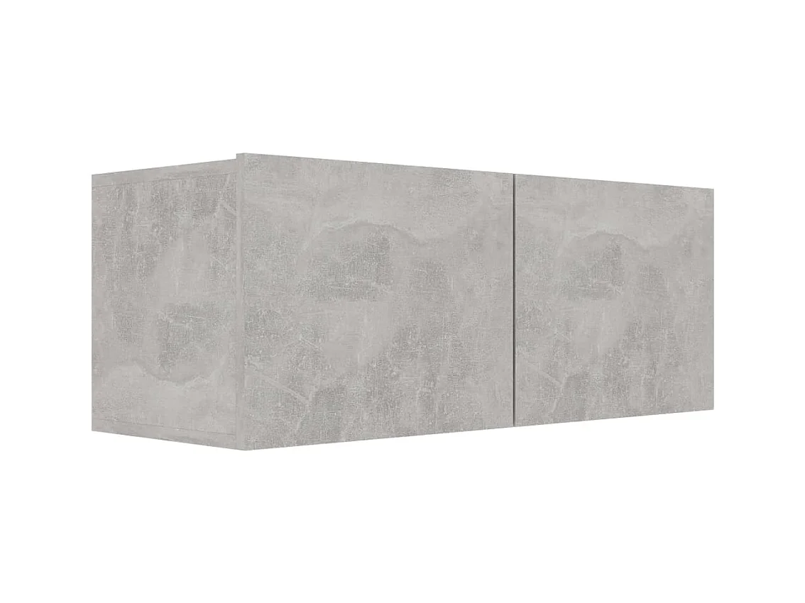 Meuble TV Gris béton 80x30x30 cm Aggloméré