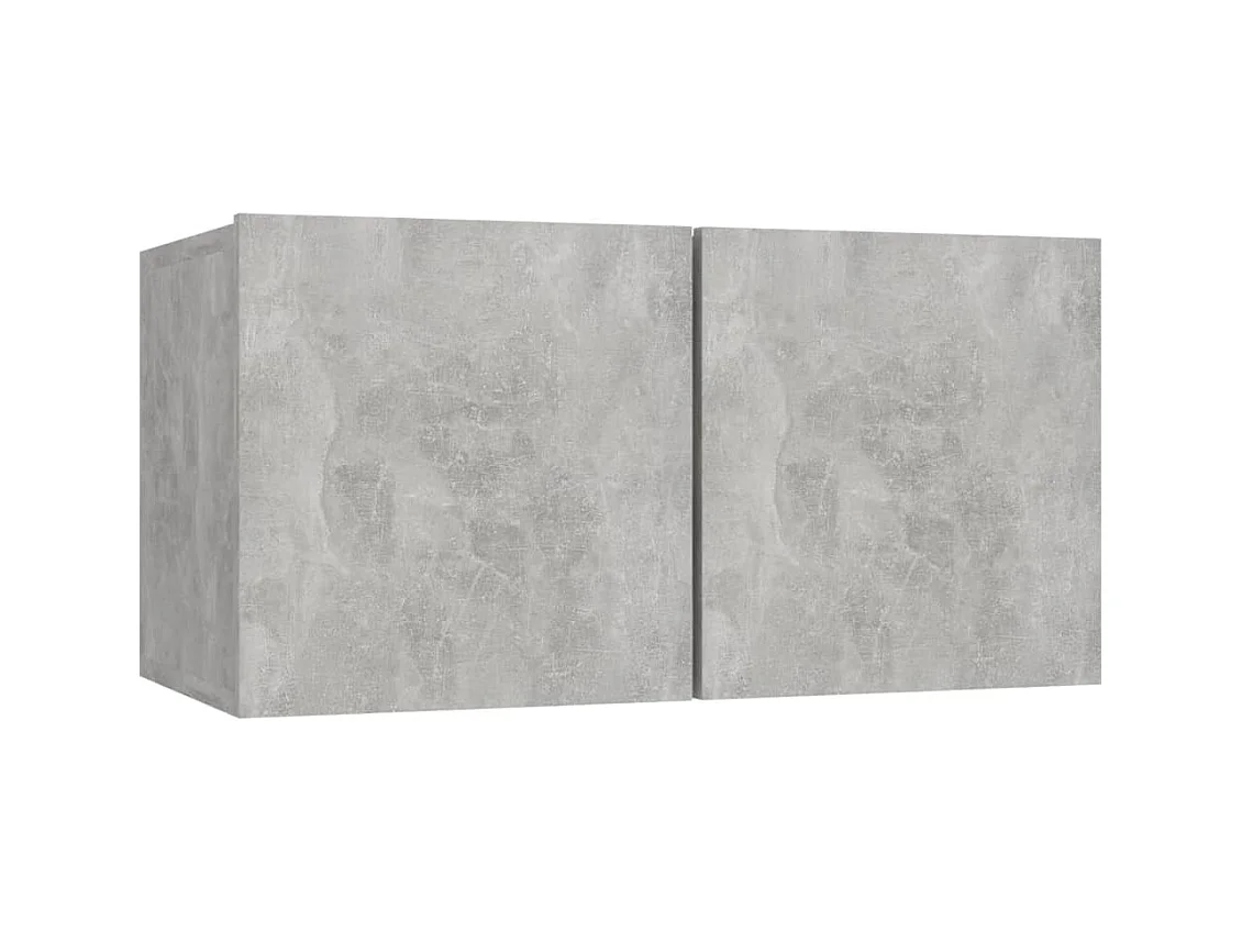 Meuble TV suspendu Gris béton 60x30x30 cm