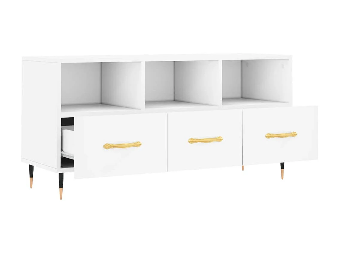 Móvel de TV 102x36x50 cm derivados de madeira branco