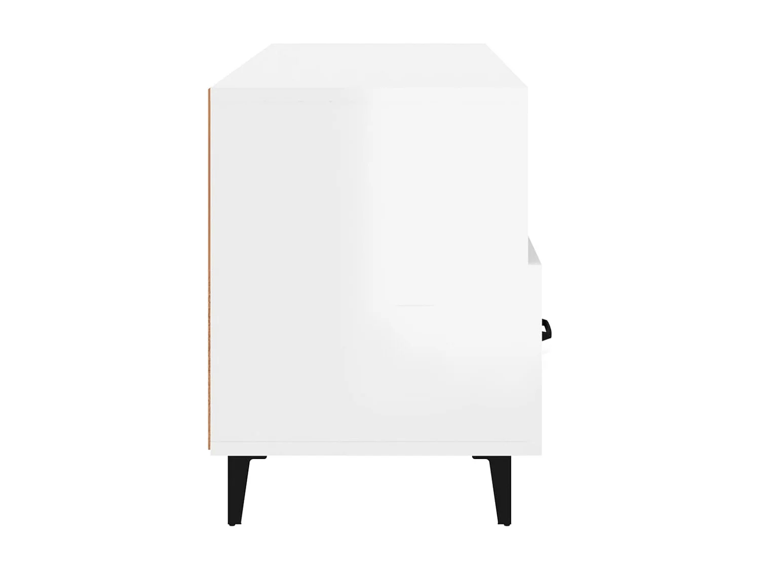 Meuble TV Blanc brillant 102x35x50 cm Bois d'ingénierie