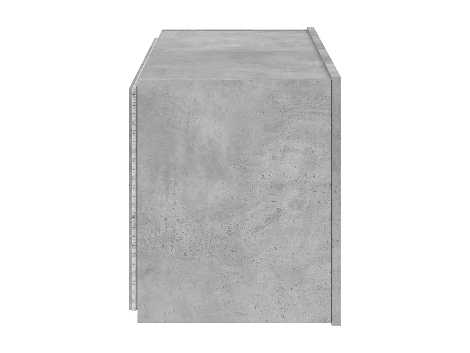 Meuble TV mural avec lumières LED gris béton 80x35x41 cm