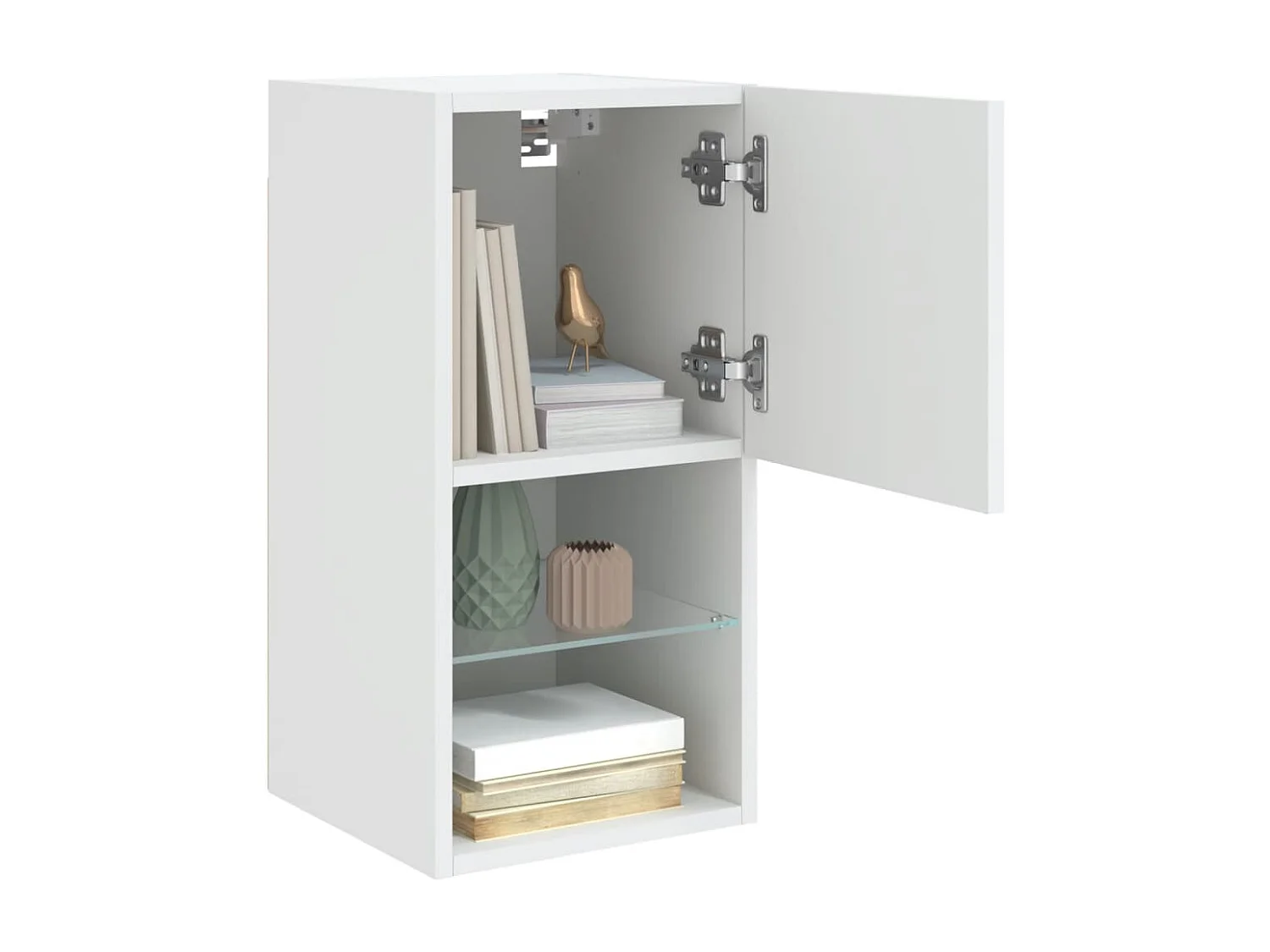 Meuble TV avec lumières LED blanc 30,5x30x60 cm