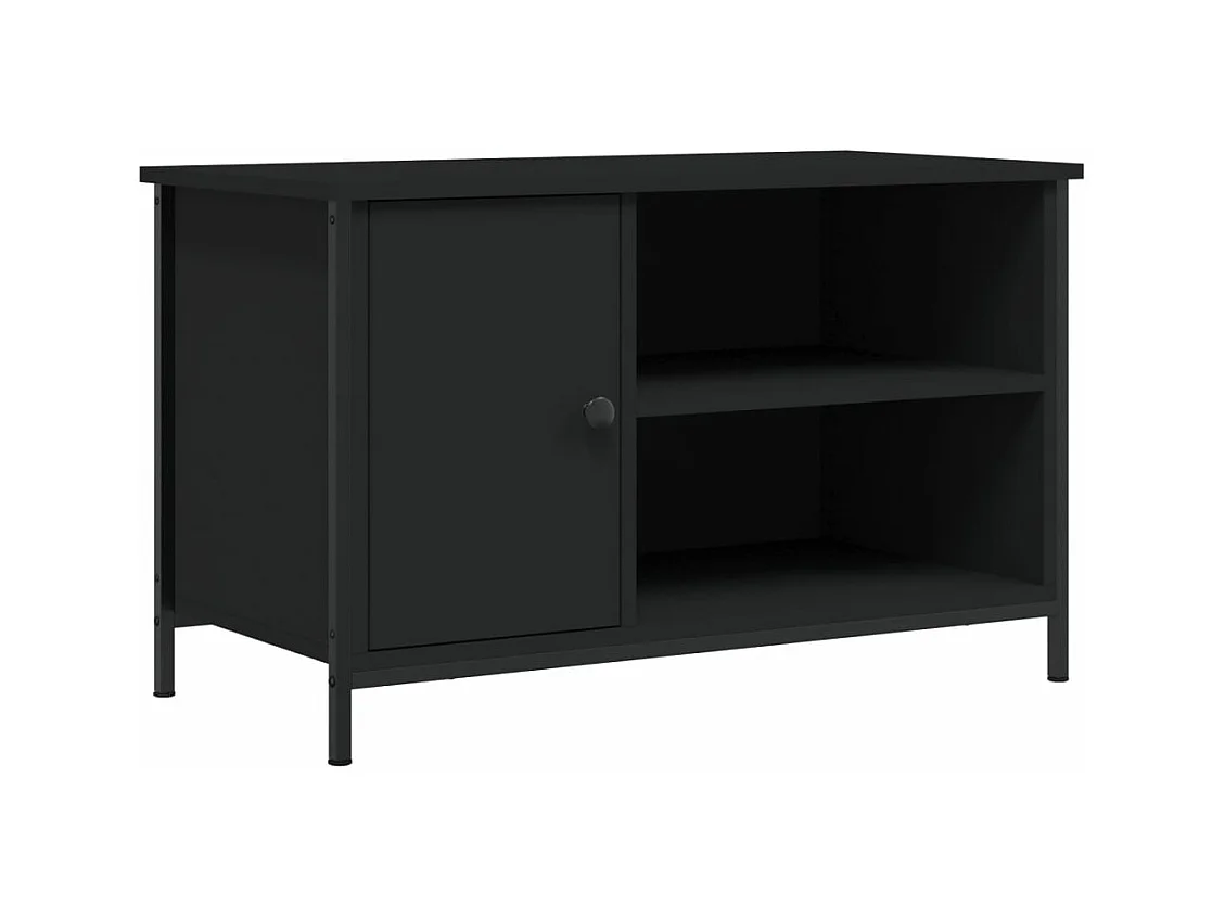 Meuble TV Noir 80x40x50 cm Bois d'ingénierie