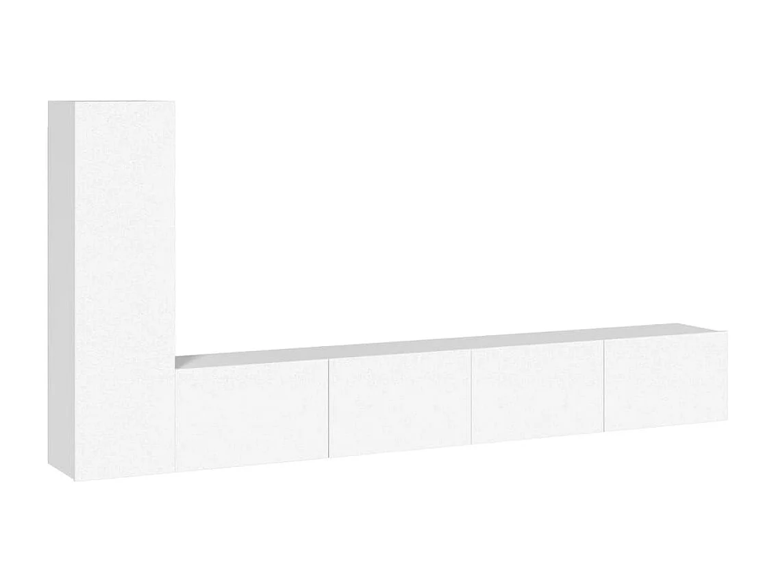 Ensemble de meubles TV 3 pièces Blanc Bois d'ingénierie