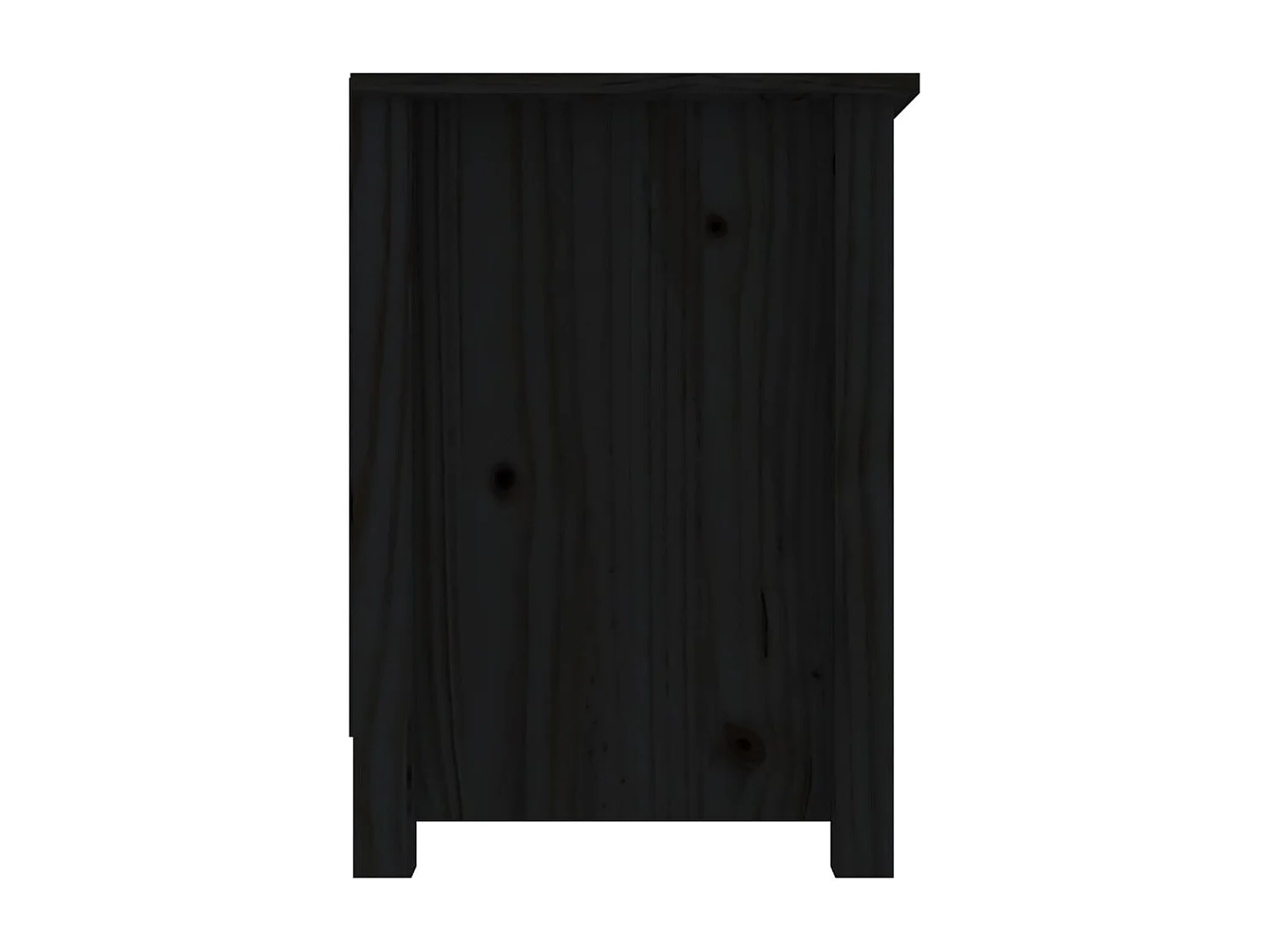 Mueble de TV de madera maciza de pino negro 103x36,5x52 cm