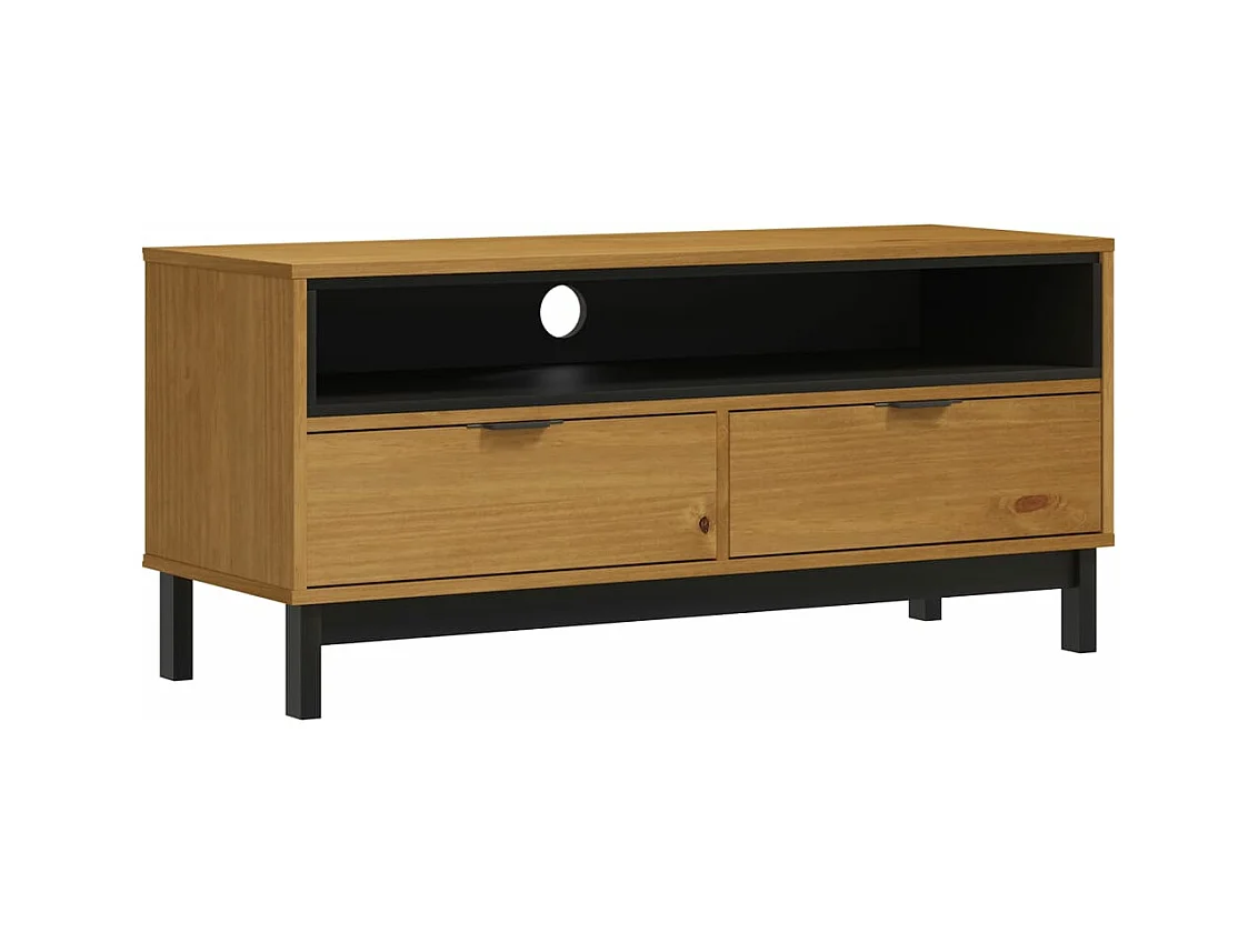 Meuble TV FLAM 110x40x50 cm bois massif de pin