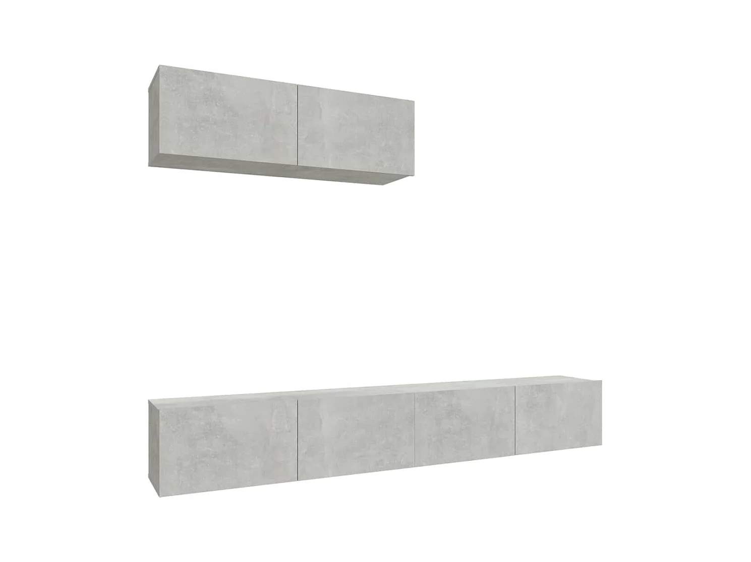 Ensemble de meubles TV 3 pièces Gris béton Bois d'ingénierie