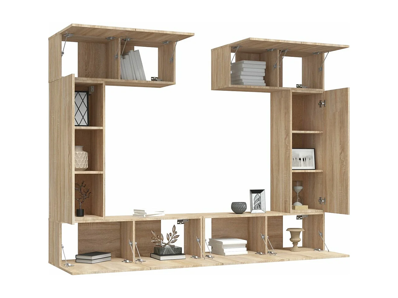 Ensemble de meubles TV 6 pièces Chêne sonoma Bois d'ingénierie