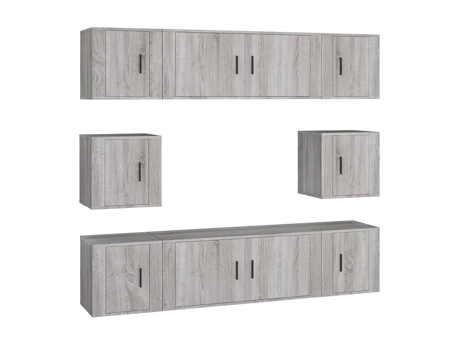 Ensemble de meubles TV 8 pièces Sonoma gris Bois d'ingénierie