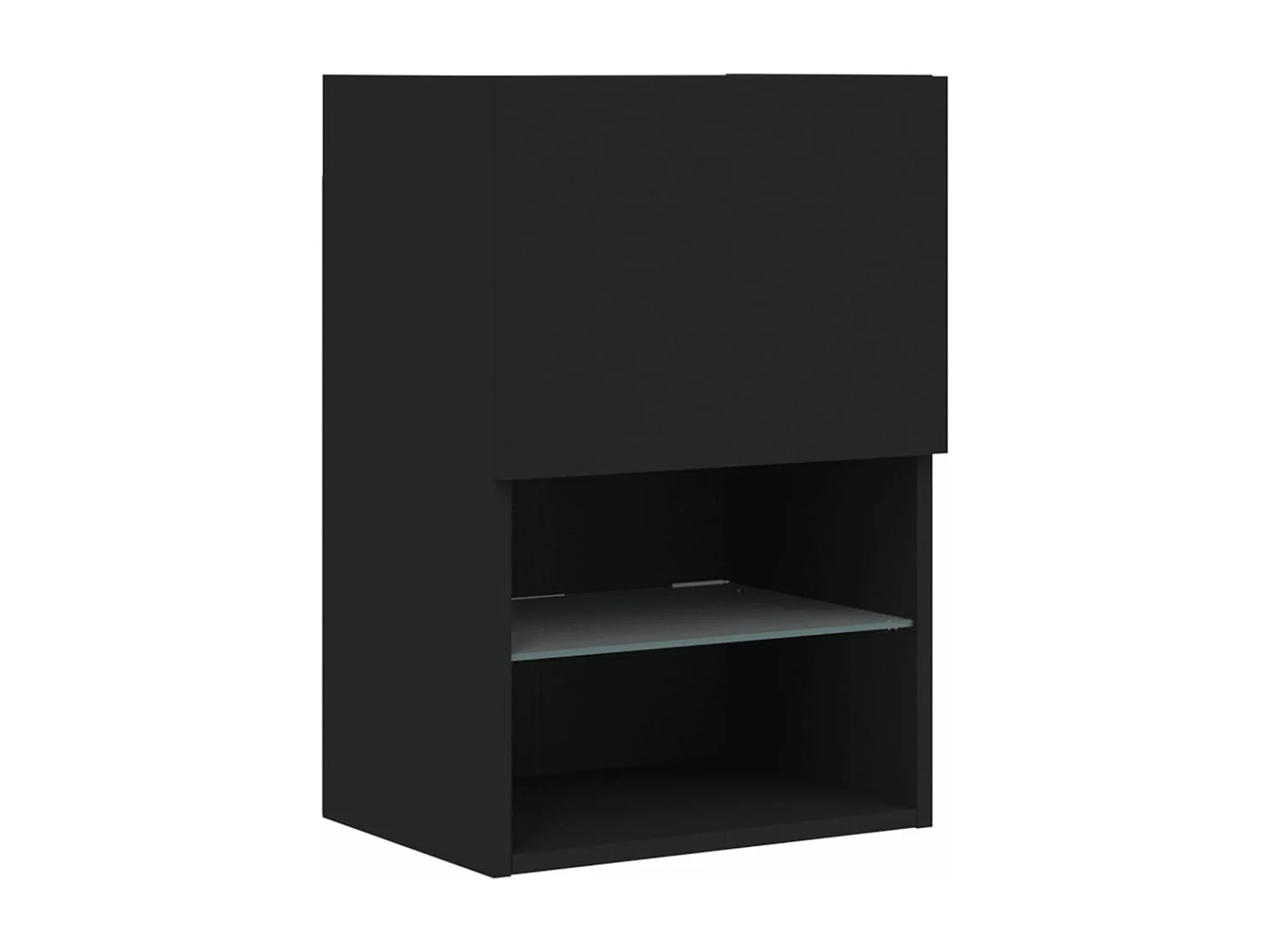 Muebles de TV con luces LED 2 unidades negro 40,5x30x60 cm