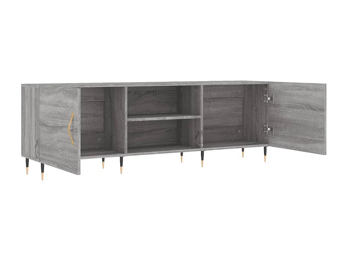 Meuble TV sonoma gris 150x30x50 cm bois d'ingénierie