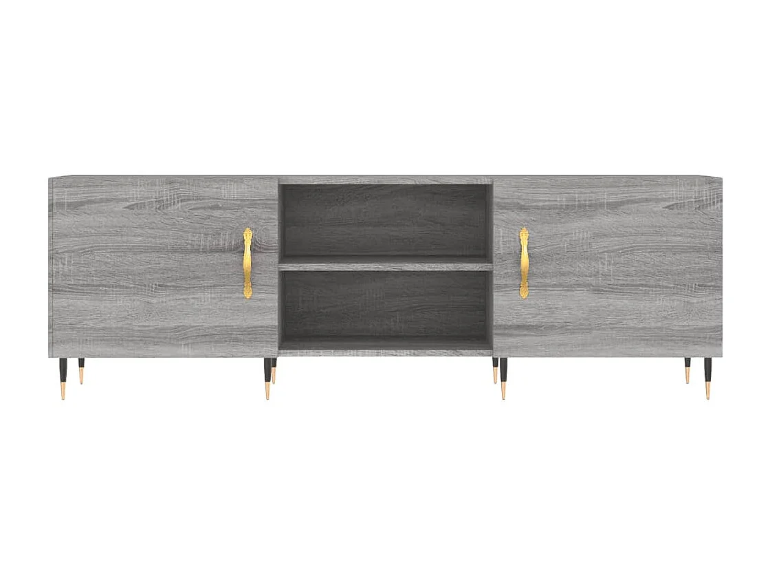 Meuble TV sonoma gris 150x30x50 cm bois d'ingénierie