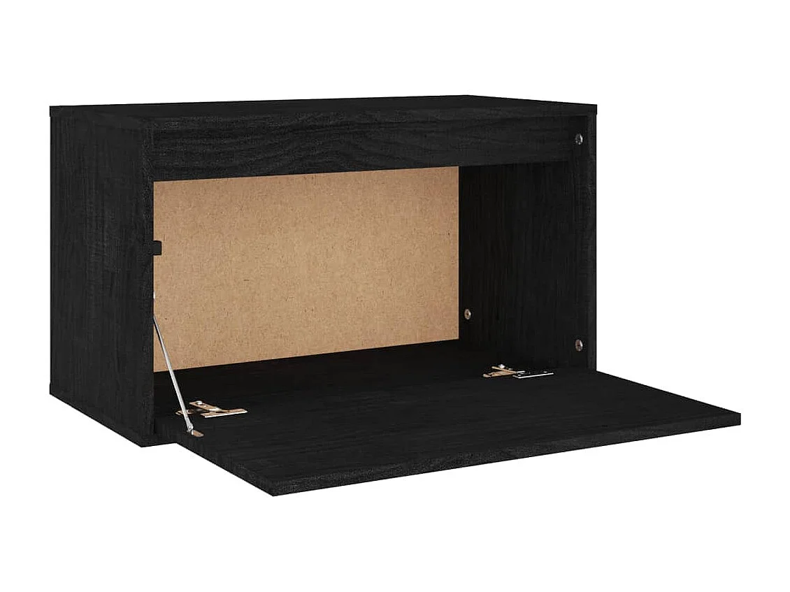 Muebles para TV 3 piezas madera maciza de pino negro