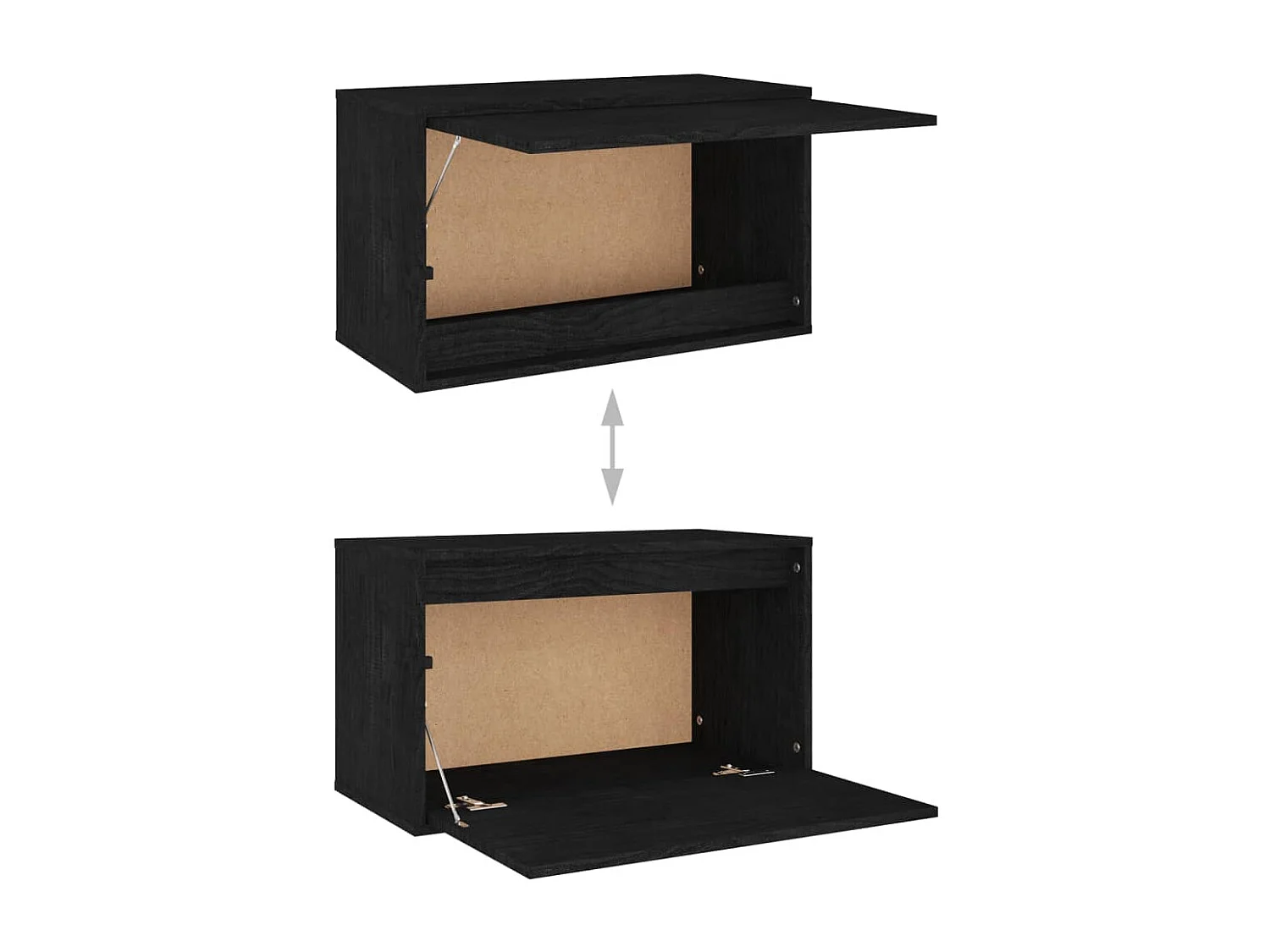 Muebles para TV 3 piezas madera maciza de pino negro