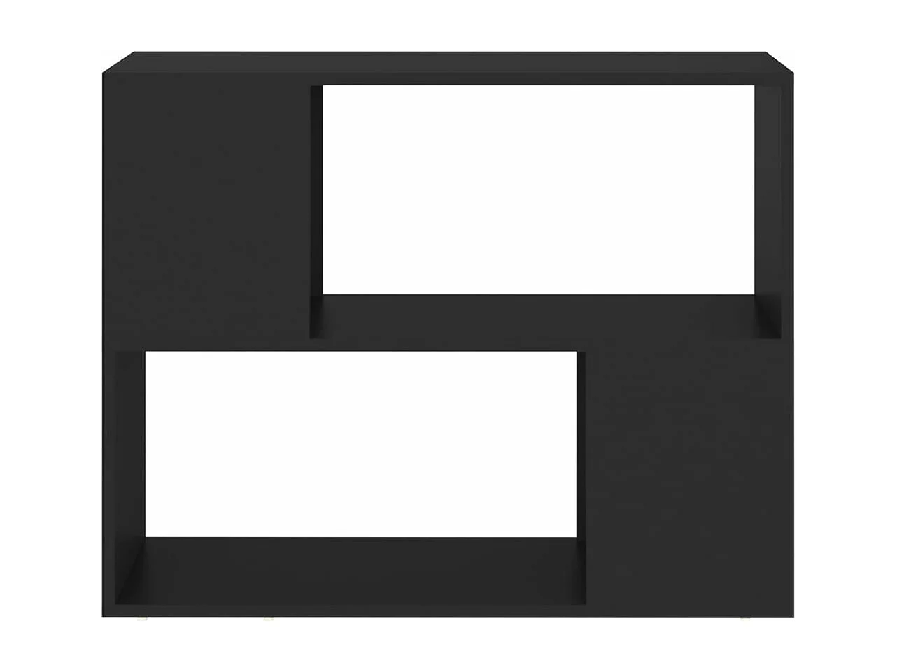 Tv-meubel 80x24x63 cm bewerkt hout zwart