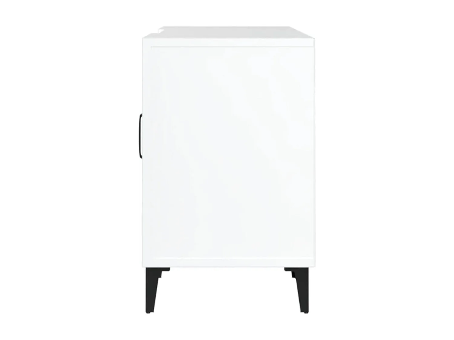 Mueble de TV madera de ingeniería blanco brillante 150x30x50 cm