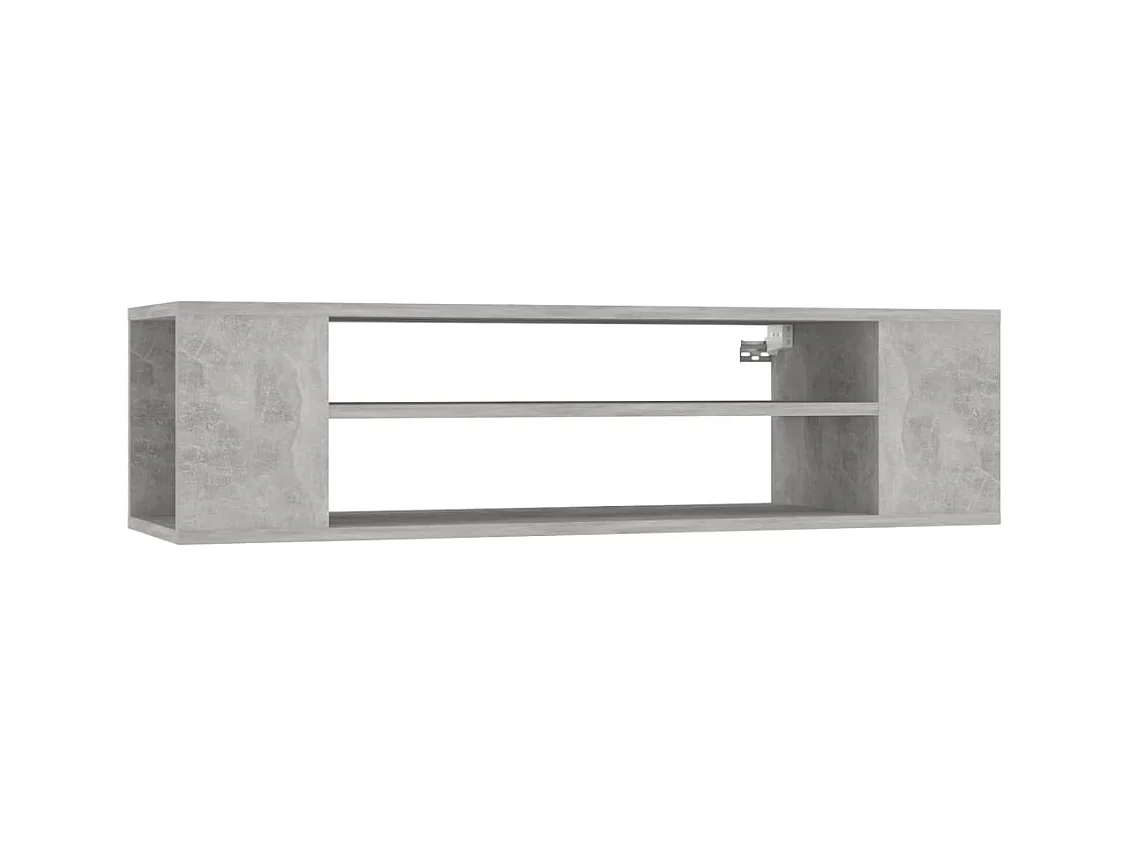 Meuble TV suspendu Gris béton 100x30x26,5 cm Aggloméré