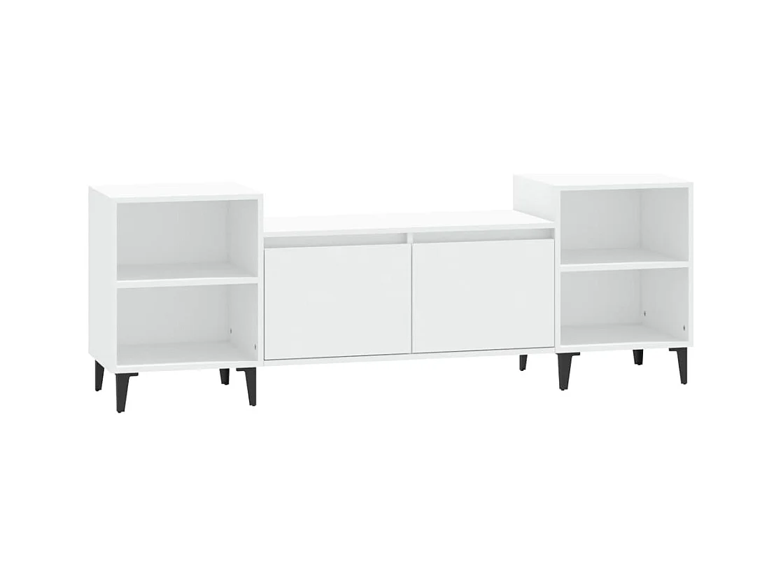 Meuble TV Blanc 160x35x55 cm Bois d'ingénierie